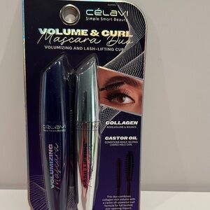 Celavi Volume & Curl Mascara Duo for Volumizing and Lash-Lifting Curl.